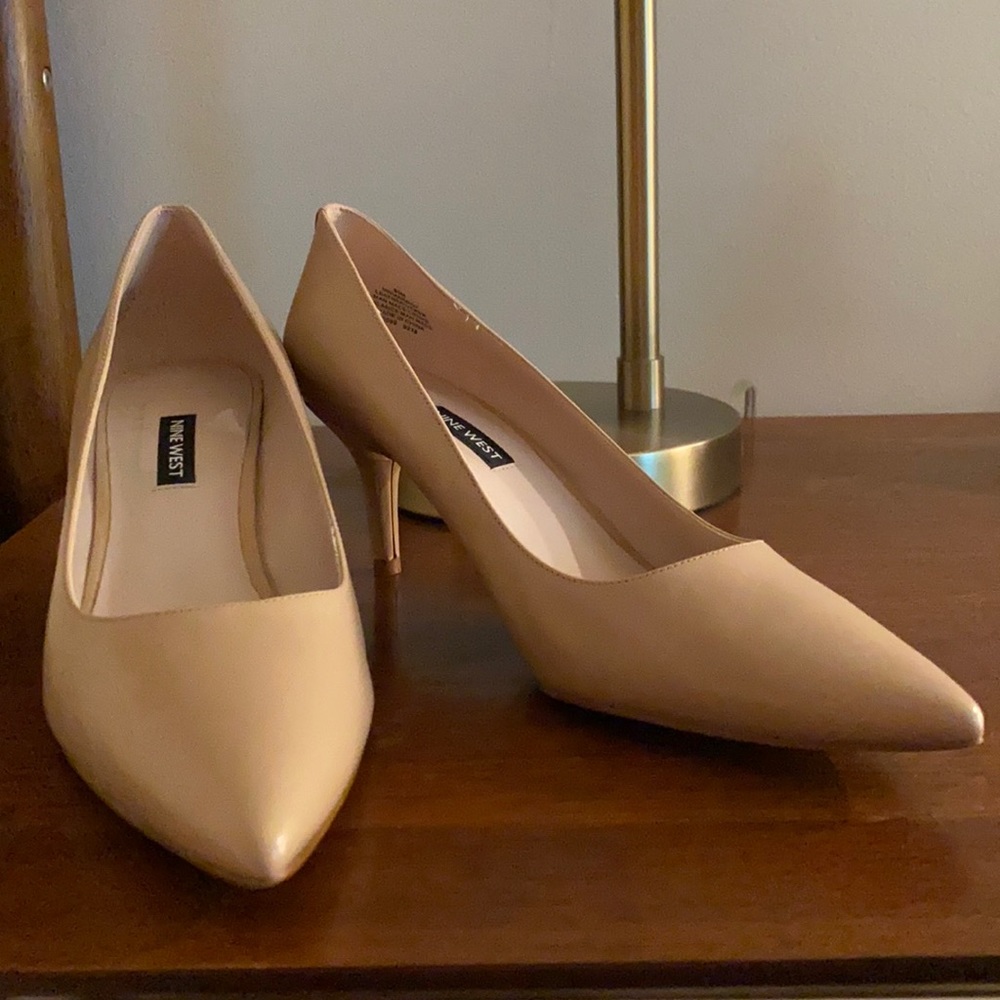 Nine West Beige Heels - Worn once!